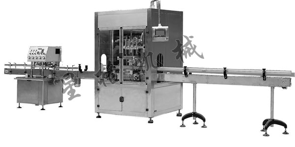 醬料灌裝旋蓋貼標(biāo)生產(chǎn)線(圖1)